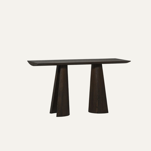 Mesa Consola Moderna de Madera de Teca Sólida, Muebles Minimalistas para Sala de Estar - Product Image 1