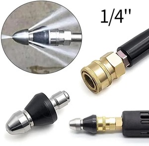 <span class=keywords><strong>Buse</strong></span> de dragage rotative <span class=keywords><strong>haute</strong></span> <span class=keywords><strong>pression</strong></span> pour égouts, filetage femelle 1/2, forme torpille 50L, 6 jets arrière, pour débouchage de tuyaux - Product Image 3