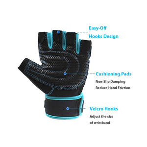 Gants d'entraînement avec bandages de poignet, gants de gym, rembourrage complet de la paume, gants de musculation pour hommes et femmes - Product Image 3