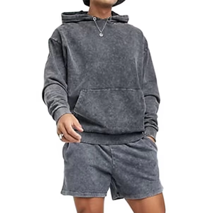 Quick Dry for Active & Casual Use Men Winter <b>Knitted</b> Hoodies & Shorts <b>Set</b> 430gsm Fleece Fabric - Product Image 1