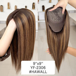 Topper capillaire en soie respirant, noué à la main, base en soie, 9x9, cheveux européens 100% naturels, pour femmes, vente en gros # Hawaï - Product Image 3