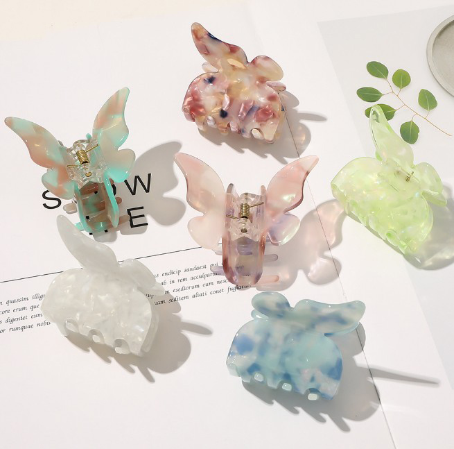 Супер волшебная пластина из ацетата в форме бабочки для прикрепления волос