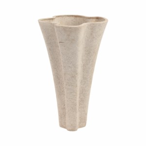Vaso Scanalato Raffinato, Arredamento Contemporaneo per la Casa, Vaso Moderno per Fiori da Esposizione in Soggiorno, Vaso da Tavolo dalla Forma Architettonica - Product Image 3