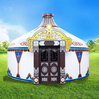 Yurta Mongola de Doble Capa para las Cuatro Estaciones, Tipo Campana, PVC >3000mm, Impermeable, Resistente al Viento, Resistente a Desgarros, Resistente a los Rayos UV, 9-30m