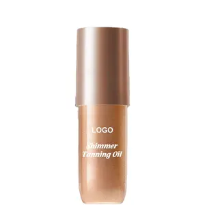 Glitter Liquid Spray Glow Shimmer Óleo de Bronzeamento Corporal Bronzeamento Private Label Vegan Orgânico Cintilante Auto Brilho Marrom Tamanho Regular Sun