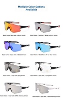 Gafas Stella TR90 con Lentes Fotocromáticas UV400 y Montura Media Aerodinámica, para Ciclismo, Running y Escalada