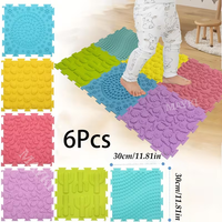 Tapis de sol carré en silicone souple pour stimulation tactile, tapis sensoriel orthopédique en silicone pour enfants autistes