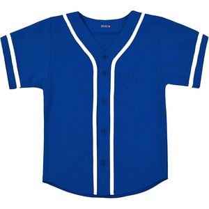 EALER Kids Baseball Jersey Boys Softball Shirt Button Down Quick Dry All Seasons Blue - Product Image 1