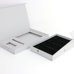 Custom White Hard <b>Paper</b> Cardboard Magnetic Flip Closure Rigid Gift <b>Box</b> with Inner Lining - Product Image 5