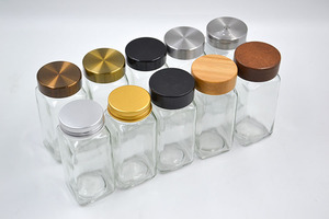 Paquete <span class=keywords><strong>de</strong></span> 24 Frascos <span class=keywords><strong>de</strong></span> Especias Cuadrados <span class=keywords><strong>de</strong></span> Vidrio <span class=keywords><strong>de</strong></span> 4 Onzas con Tapas <span class=keywords><strong>de</strong></span> Madera <span class=keywords><strong>de</strong></span> Bambú - Product Image 6