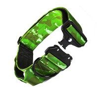 Collier pour chien tendance de 1,5 pouce de large, personnalisé, motif uni, double nylon, doublure douce, robuste et durable, ensemble de colliers pour animaux de compagnie