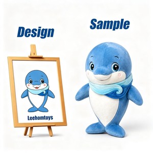 Peluche Leehom OEM personnalisée, super douce, thème astronaute et <span class=keywords><strong>dauphin</strong></span>, broderie de logo personnalisée, couverture réconfortante, promotionnelle pour entreprises - Product Image 4