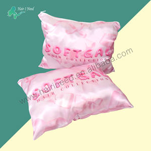 接发包装真丝拉链缎面袋定制标志印花缎面拉链发型师袋假发收纳袋 - Product Image 2