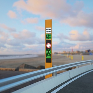 Panneaux de signalisation de sécurité à vitesse limitée haute durabilité avec détecteur radar et écran d'affichage VMS pour avertissements de virages routiers - Product Image 1