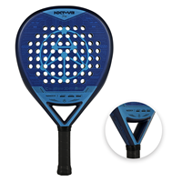 Raquette de padel de haute qualité, forme hybride entièrement en carbone, système anti-vibrations professionnel, dernière technologie NXT VG Pro Blue.