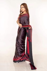 Sari en soie pure élégant avec broderie riche en fils dorés, tenue ethnique indienne intemporelle pour mariages, fêtes et réunions familiales - Product Image 2