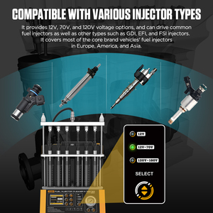 FN606 Kit di Pulizia e Simulazione Iniettori <span class=keywords><strong>GDI</strong></span> a 6 Cilindri con Tester Digitale per Ugelli - Product Image 3