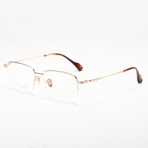 Montures de lunettes rectangulaires en titane à monture complète, légères, unisexes, pour adultes, correction de la vision, couleur unie - Product Image 2