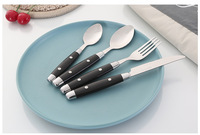 Vente directe d'usine, couverts en acier inoxydable avec manche en plastique PP, 24 pièces, vaisselle personnalisée, cuillères, fourchettes, couteau à steak, ensemble de couverts