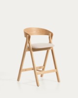 Chaises de bar modernes de style mid-century DISHI, tabourets de bar en bois, design personnalisé, chaise de restaurant avec siège en tissu pour café