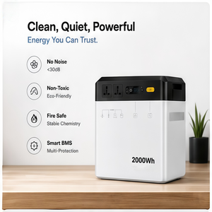 Station d'énergie de camping 2000Wh à succès, charge solaire rapide 1000W, LiFePO4, onde sinusoïdale pure, UPS multifonctionnel, alimentation de secours - Product Image 2