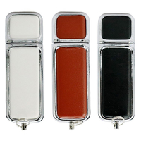 Flash Drive USB kapasitas nyata, pena Drive memori Flash USB kulit 4GB 8GB 16GB 32GB dengan kunci gratis 64GB