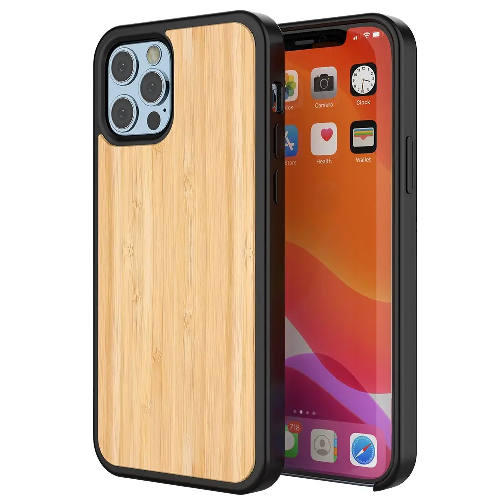 Genuine Wood Phone Case Natural Wooden Mobile Phone Case For iPhone 11/12/13/pro/max Biodegradable Engraving Wooden Case