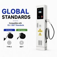 Cargador de CA para vehículos eléctricos de pie OEM ODM de 11kW 22kW con logotipo, software y carcasa personalizados