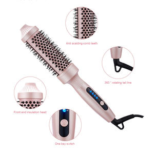 Brosse lissante chauffante PTC 60W avec écran LED 38MM, lisseur et boucleur 2 en 1 - Product Image 1