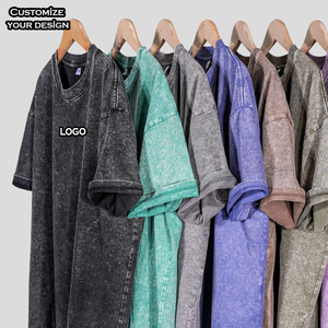 T-shirt pull-over vintage surdimensionné pour homme, en coton délavé personnalisé, vente en gros, avec votre logo de marque, design décontracté à manches courtes - Product Image 1