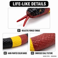 Modèle de serpent réaliste en PVC marron, 135x2x3cm, jouet, serpent effrayant, accessoire de décoration de table pour fête d'halloween