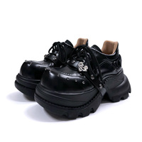 StockSweet Baskets Dad Rétro Tendance pour Femme - Nouvelles Chaussures Décontractées à Lacets, à Semelle Épaisse Rehaussante, Style Preppy, en Microfibre, Tendance