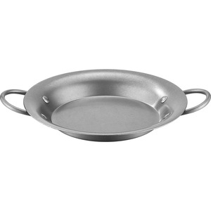 Spanish Paella Pan Stainless Steel Round Double Handled Oven Safe Frying Pan Seafood Cooking Dishwasher Safe - Product Image 1