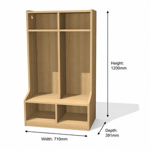 Armoire à casiers pour enfants Chuangjin à 2 sections, 710 mm, en bois, avec <span class=keywords><strong>porte</strong></span>-<span class=keywords><strong>manteau</strong></span> et rangement, pour fournisseur d'écoles et de maternelles <span class=keywords><strong>Montessori</strong></span> - Product Image 2