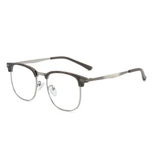 Montures de lunettes rectangulaires pour femmes, monture intégrale, verres en résine anti-lumière bleue, texture bois légère, 2024 - Product Image 4