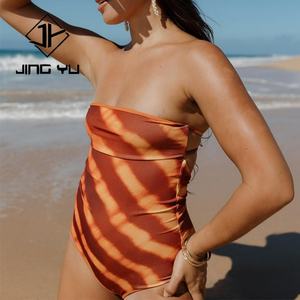 Traje de Baño de Una Pieza con Estampado Retro de Moda 2025, Personalizado, Ecológico, de Nailon - Product Image 3