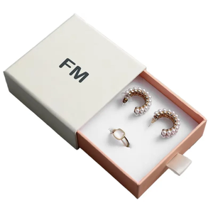 Custom Logo CMYK 4C Printing Rigid Paper Drawer Gift Box Elegant Recycled Materials Jewelry Packaging Sliding Box for Bangle - Product Image 2