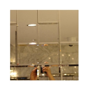 Modern 3mm 4mm 5mm 6mm Decorative Wall Silver Beveled <b>Mirror</b> Tiles (<b>mirror</b> Glass Tiles) for Decoration - Product Image 3