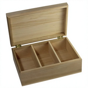 Luxury Wooden Multifunction Handmade <b>Tea</b> Storage <b>Box</b> for <b>Tea</b> Bags and Accessories with Hinged Glass Lid - Product Image 5
