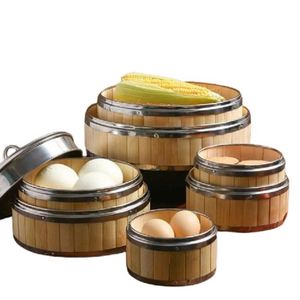Ensemble de 10 poêles antiadhésives empilables Carta Dim Sum et cuiseur vapeur 8 trous pour la cuisson du nourriture à la vapeur - Product Image 1