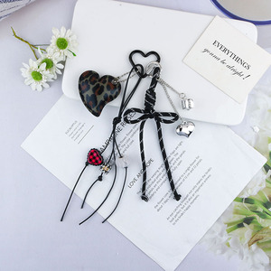 Nouveau Bow cuir amour balle alliage cent <span class=keywords><strong>auto</strong></span>-stoppeur porte-clés sac décoratif personnalité suspendus ornements - Product Image 5