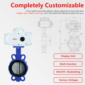 DC24V DN80 DN100 Cuerpo de válvula de hierro fundido dúctil SS304 Disco 16bar PN16 Actuador ON/OFF Tipo de oblea Válvula de mariposa eléctrica - Product Image 2