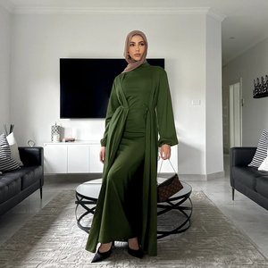 Abito Musulmano Modesto Nisa Islam Plus Size con Tasche, Design Aperto Elegante e Versatile dalla Turchia e Dubai - Product Image 2