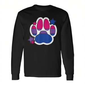 Bisexual Furry Paw <b>Pride</b> Long Sleeve T-<b>Shirt</b> LGBTQ Month <b>Gay</b> Rights - Product Image 2