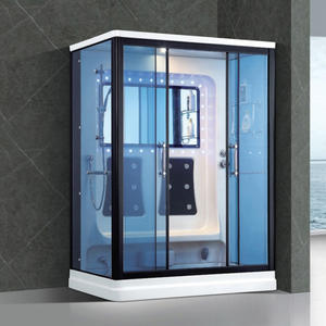 Red Cedar Wet Dry Indoor Douche Sauna Kabin Pancuran Mewah Besar dengan Ruang Sauna Uap 6 Orang - Product Image 4