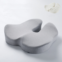 Chaise de bureau ergonomique et coussin de siège de voiture mousse à mémoire coccyx oreiller lombaire orthopédique pour soulager la pression longue assise