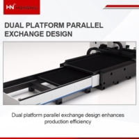 Cortadora Láser de Fibra de Alta Eficiencia HN con Doble Conducto de Aire, Sistema de Eliminación de Polvo por Zonas Precisas, Corte de Metal de Alta Precisión HIWIN