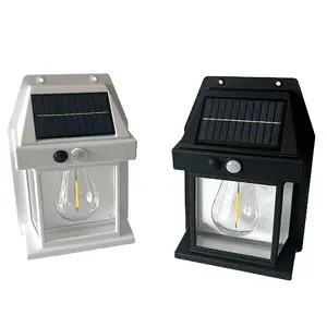 Lâmpada LED para uso externo com fio de tungstênio, lâmpada de parede de indução solar com formato de casa para decoração, fornecimento de fábrica BTG