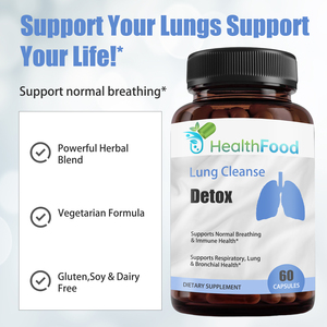 Factory Direct Lung Cleanse Detox Capsules with Proprietary <b>Blend</b> Supports Respiratory Lung Bronchial Health Immune System - Product Image 2