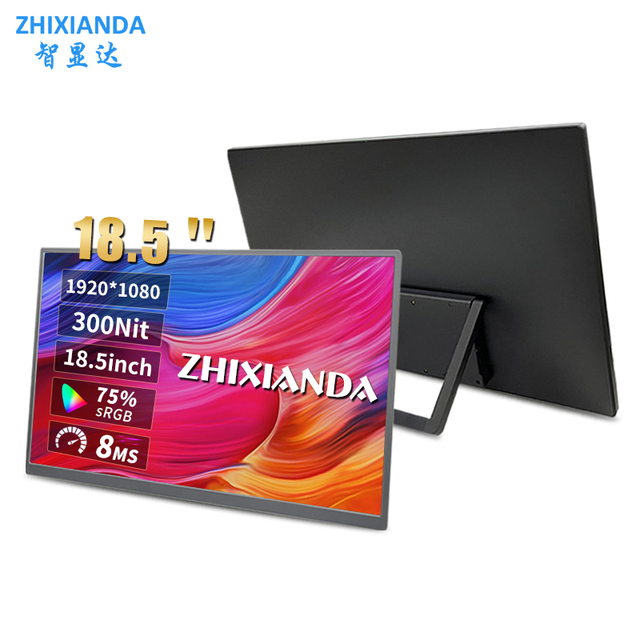 ZHIXIANDA Ultralight 18.5 Inch 1920*1080P Extended Second Screen Display for Type-C Laptop Xbox Switch Portable Gaming Monitor